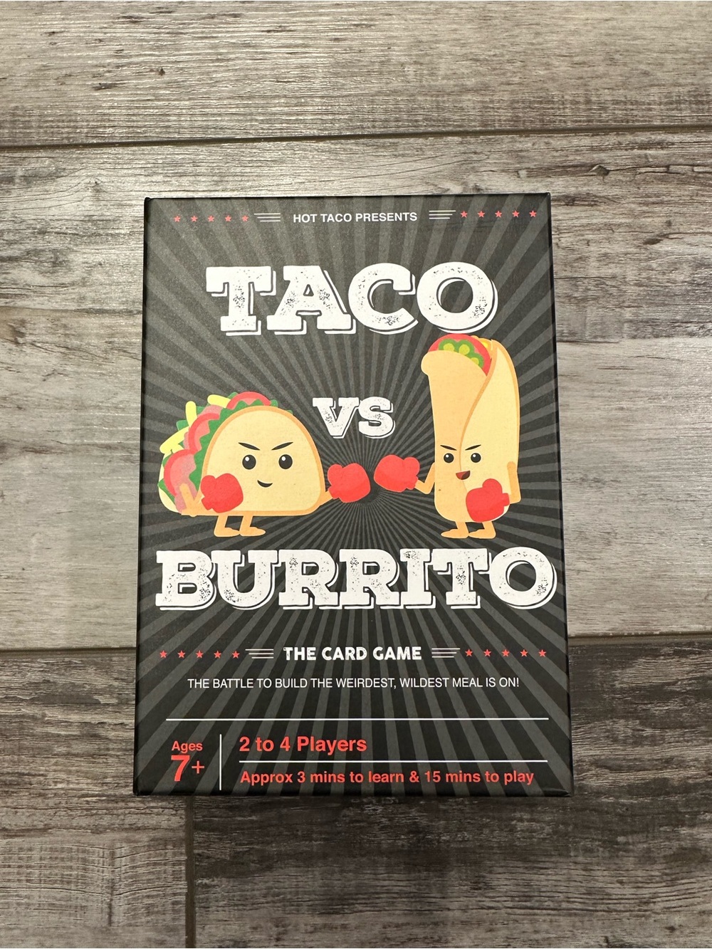 Taco vs Burrito Card Game โ Black Edition by